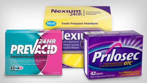 Heartburn drugs: Nexium, Prevacid, Prilosec