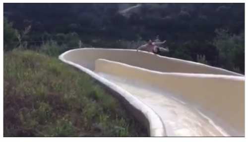 David Salmon waterslide fall